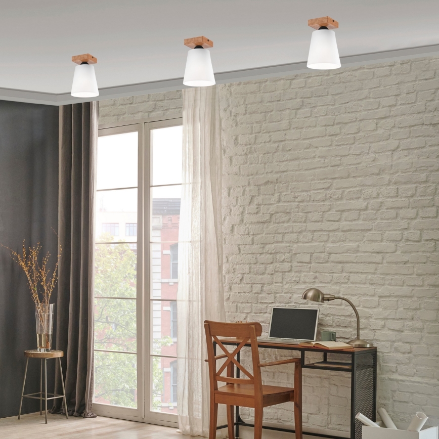 Candelabro integrado LULA 1xE27/60W/230V carvalho