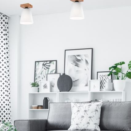 Candelabro integrado LULA 1xE27/60W/230V carvalho