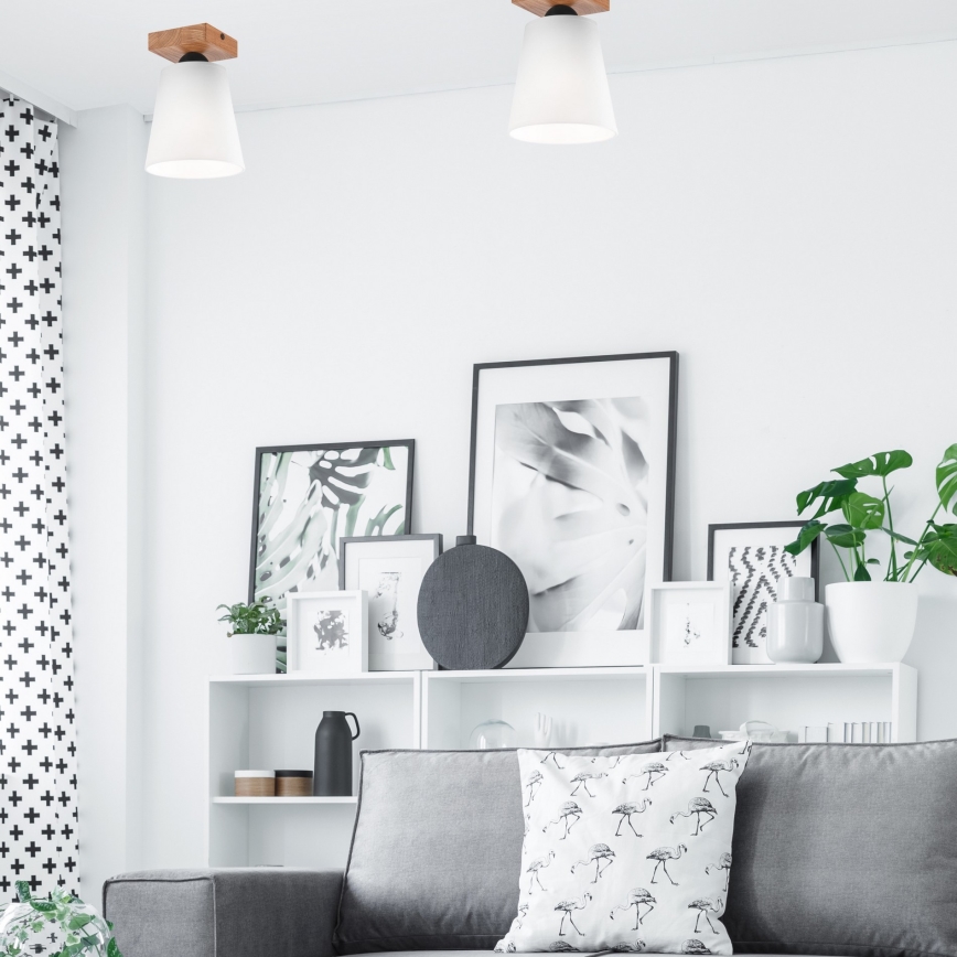 Candelabro integrado LULA 1xE27/60W/230V carvalho