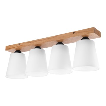 Candelabro integrado LULA 4xE27/60W/230V carvalho