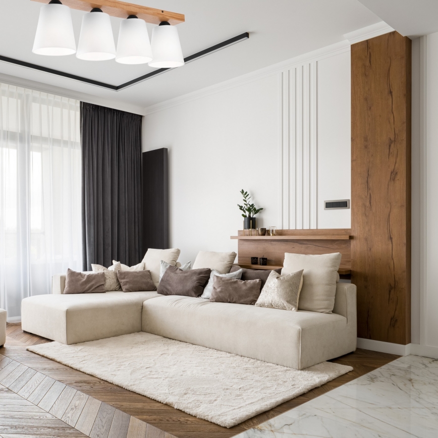 Candelabro integrado LULA 4xE27/60W/230V carvalho