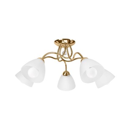 Candelabro integrado MIRANDA 1xE27/60W/230V dourado