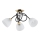 Candelabro integrado MODENA 3xE27/60W/230V preto/dourada/branco
