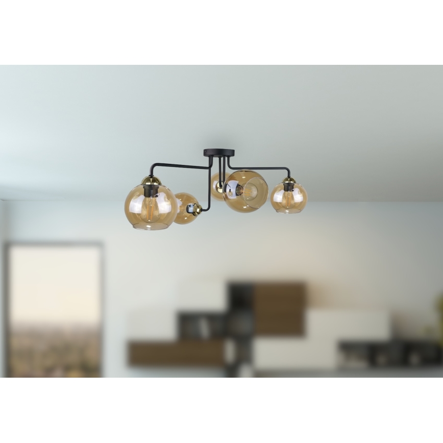 Candelabro integrado MONDE GOLD 5xE27/60W/230V