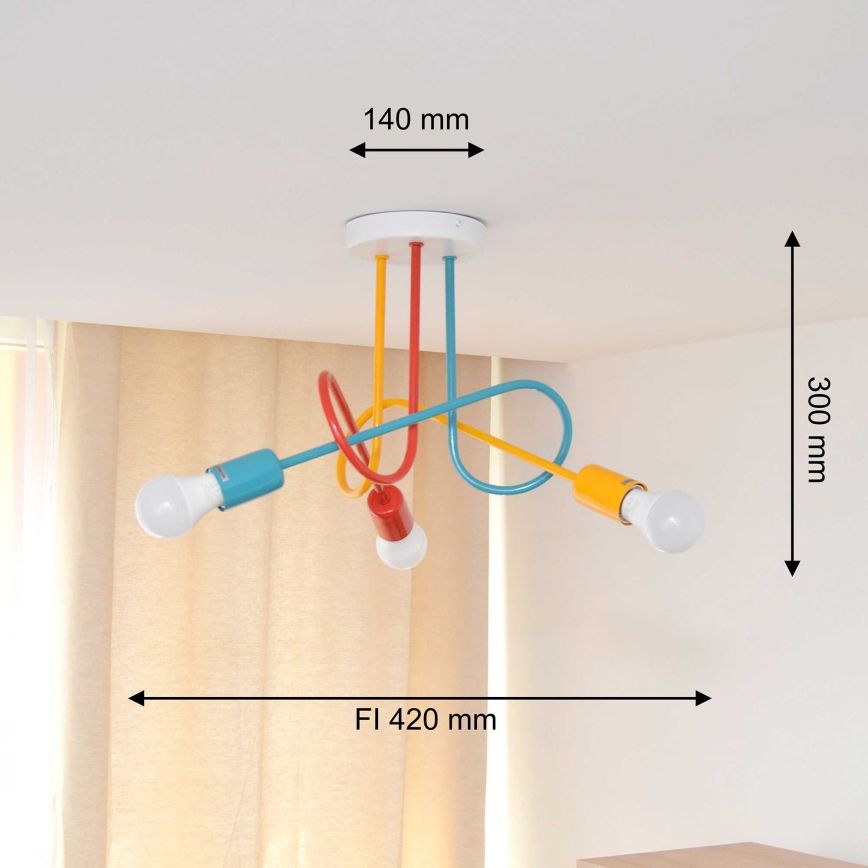 Candelabro integrado OXFORD 3xE27/15W/230V