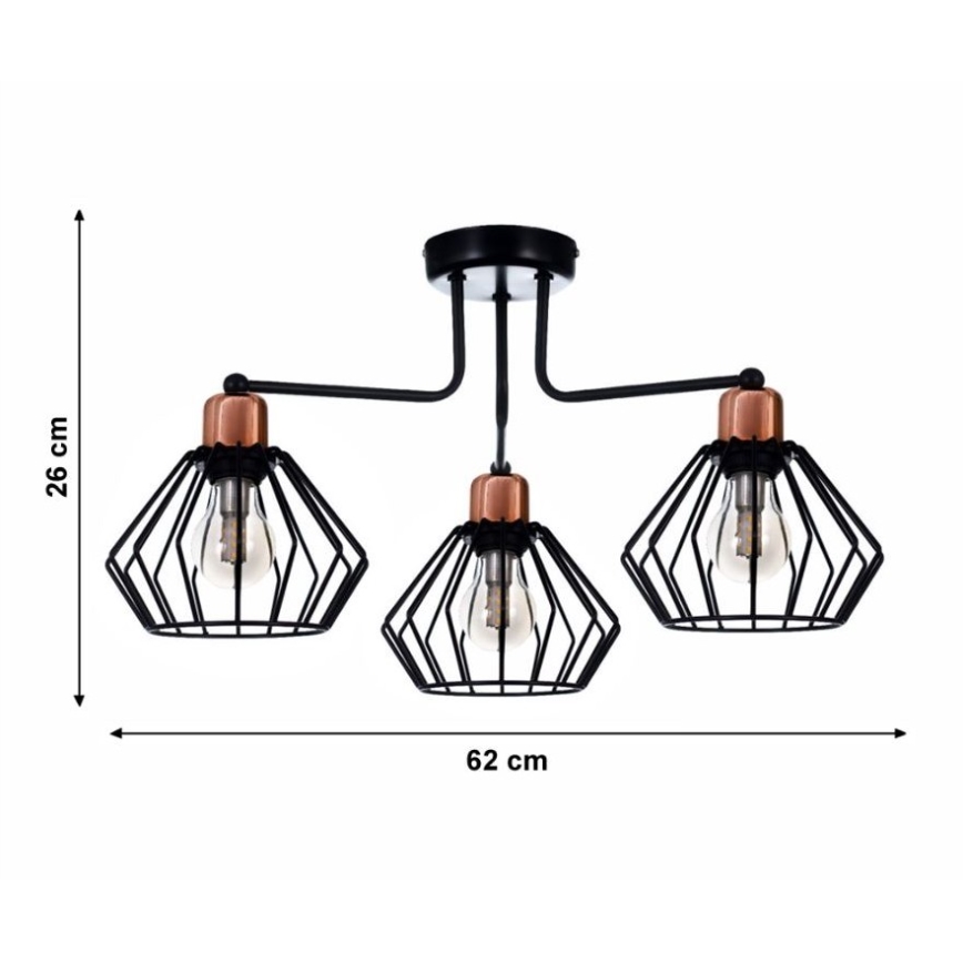Candelabro integrado PORTO 3xE27/40W/230V