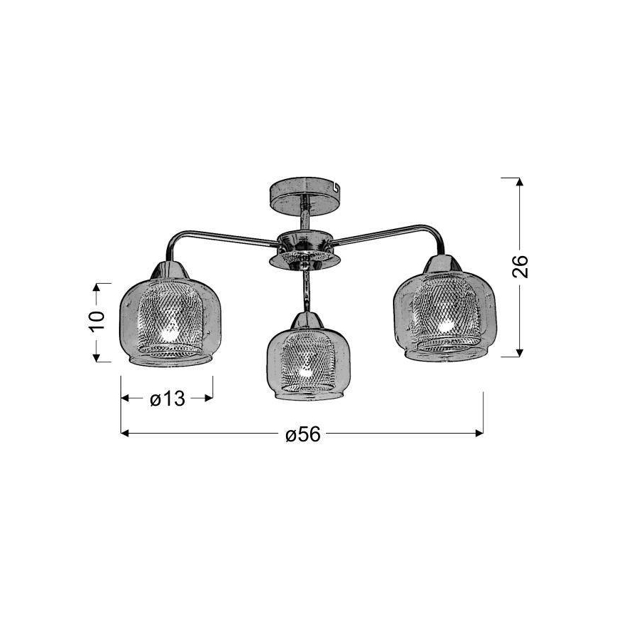 Candelabro integrado RAY 3xE14/40W/230V