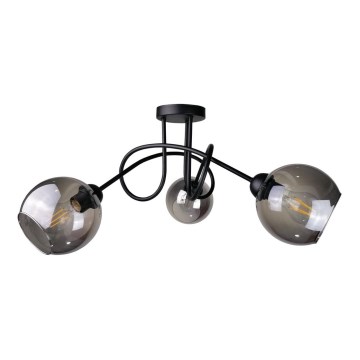 Candelabro integrado RIN 3xE27/60W/230V preto antigo