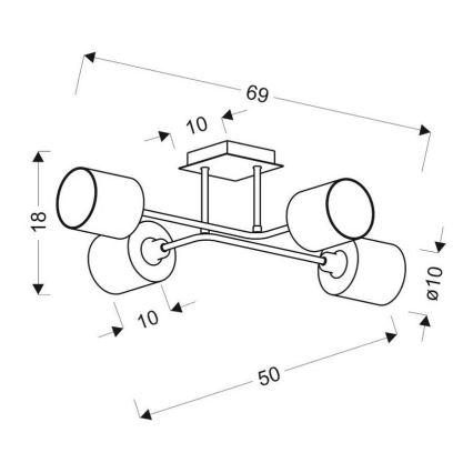 Candelabro integrado SAX 4xE14/40W/230V