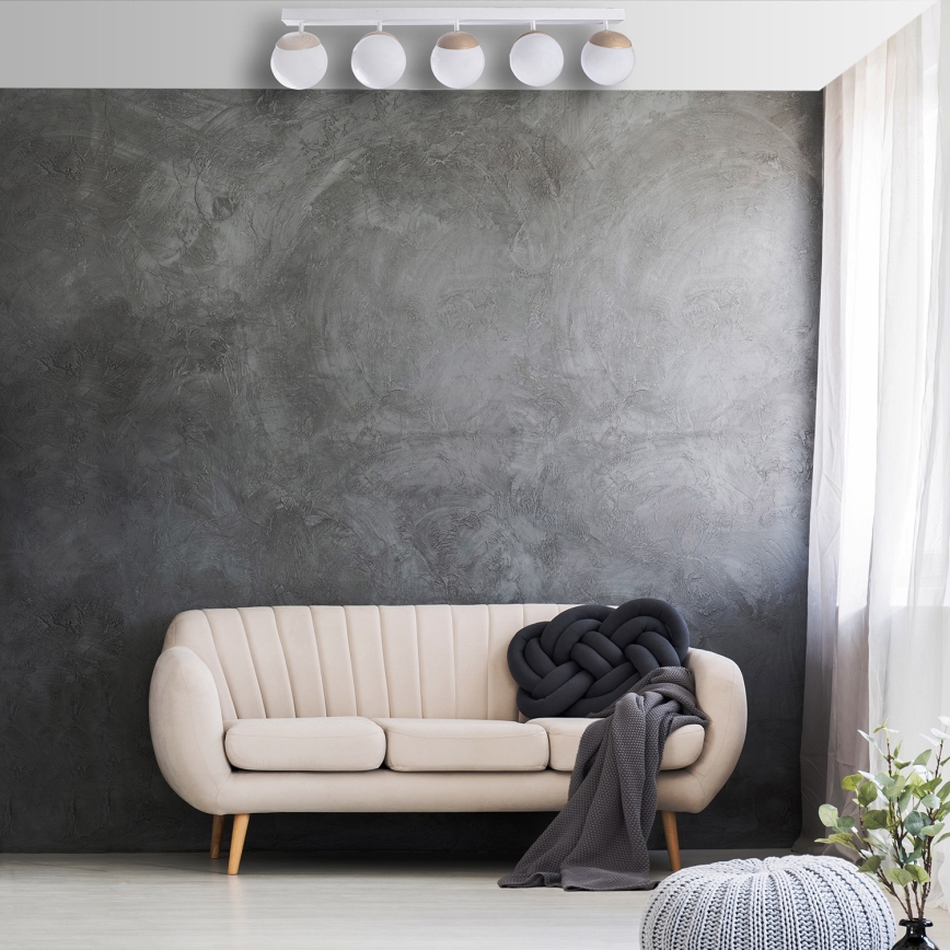 Candelabro integrado SFERA WOOD 5xE14/40W/230V