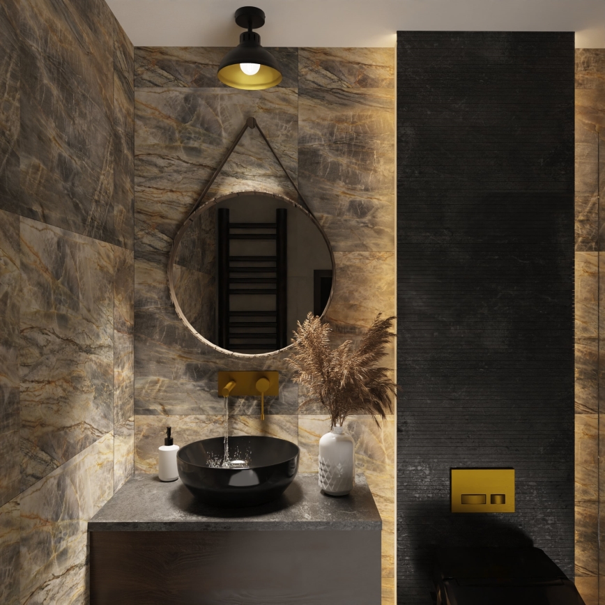 Candelabro integrado SVEN 1xE27/15W/230V preto/dourado