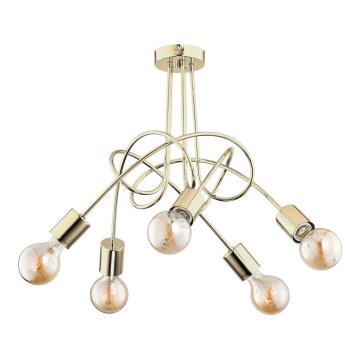 Candelabro integrado TANGO 5xE27/60W/230V dourado