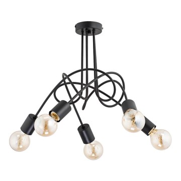 Candelabro integrado TANGO 5xE27/60W/230V preto