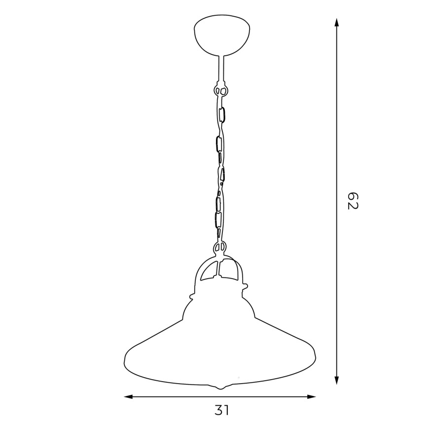 Candelabro IRON 1 1xE27/60W preto antigo
