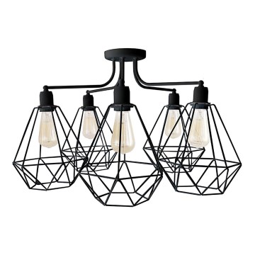 Candelabro KARO 5xE27/15W/230V preto antigo