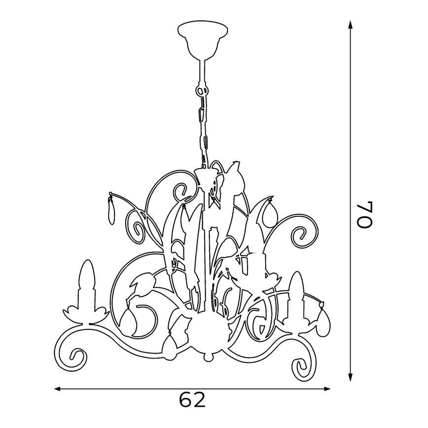 Candelabro LUCE 3xE14/60W/230V