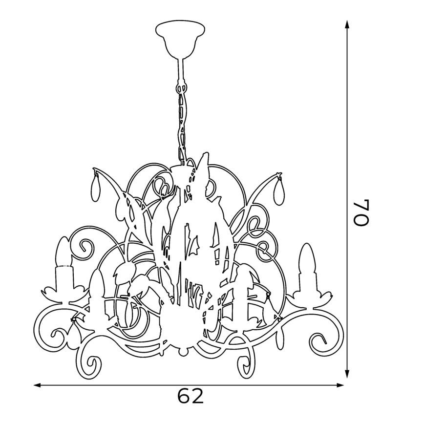 Candelabro LUCE 5xE14/60W/230V