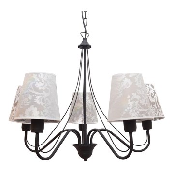 Candelabro MALBO II 5xE27/15W/230V preto antigo