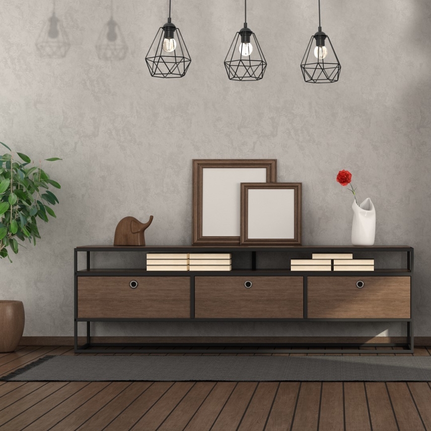 Candelabro montado à superfície ACERO 3xE27/60W/230V