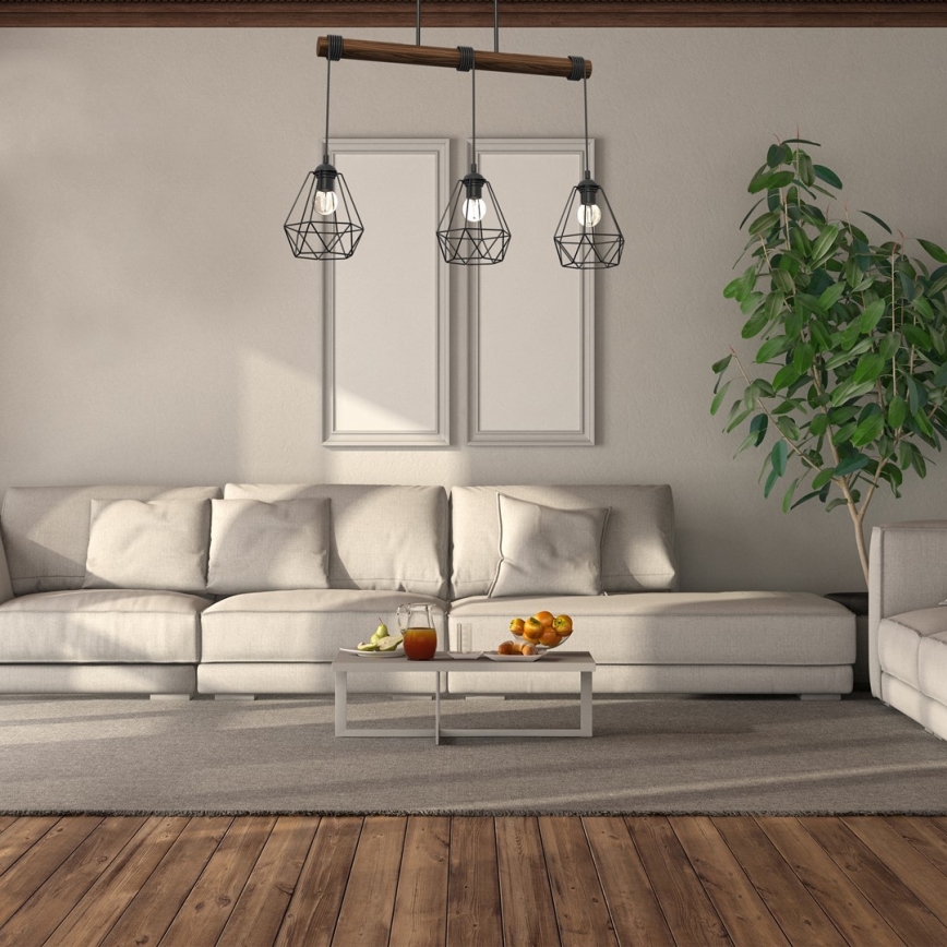 Candelabro montado à superfície ACERO 3xE27/60W/230V