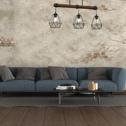 Candelabro montado à superfície ACERO 3xE27/60W/230V