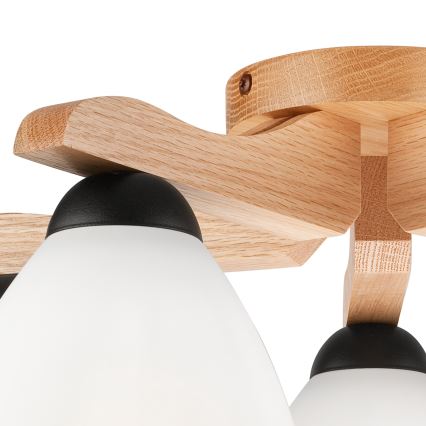 Candelabro montado à superfície ADRIANO 5xE27/60W/230V carvalho