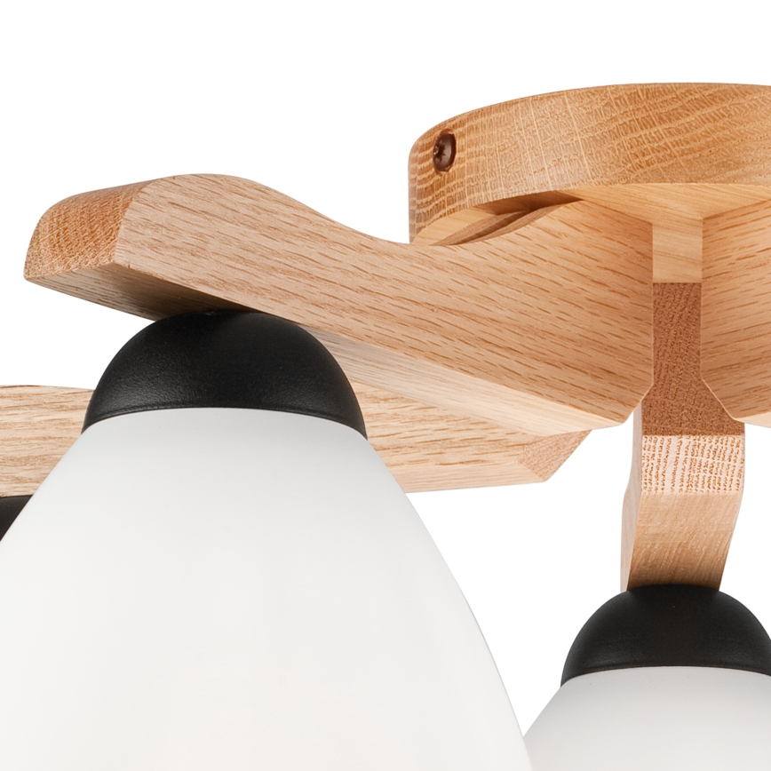 Candelabro montado à superfície ADRIANO 5xE27/60W/230V carvalho