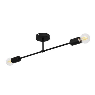 Candelabro montado à superfície CAMBRIDGE 2xE27/15W/230V preto