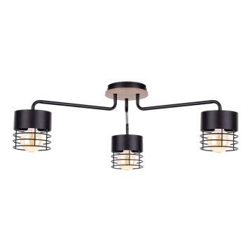 Candelabro montado à superfície CAS WOOD 3xE27/60W/230V