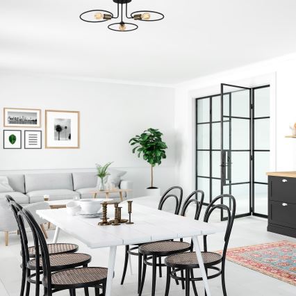 Candelabro montado à superfície CIRCLE 3xE27/40W/230V