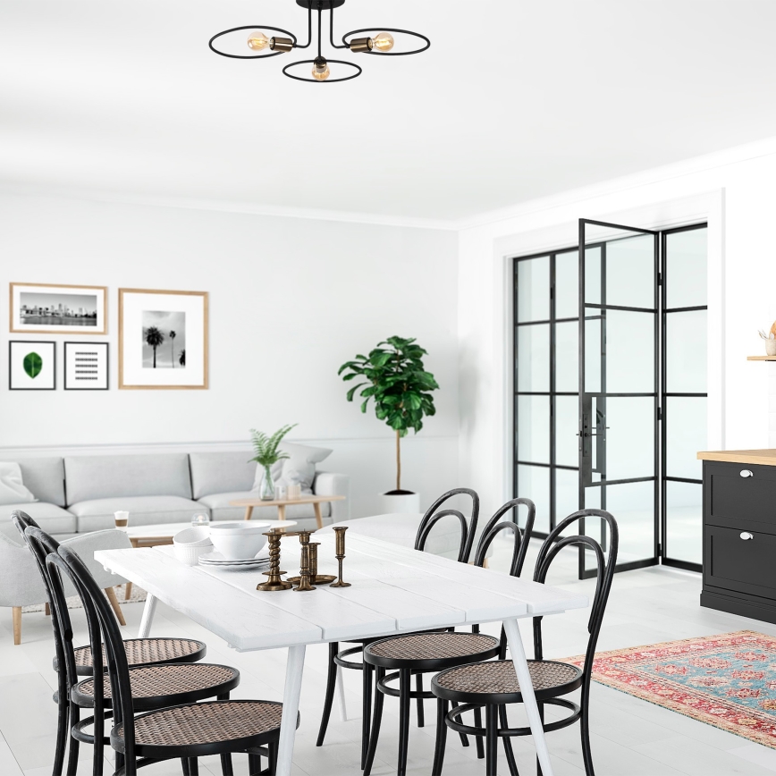 Candelabro montado à superfície CIRCLE 3xE27/40W/230V