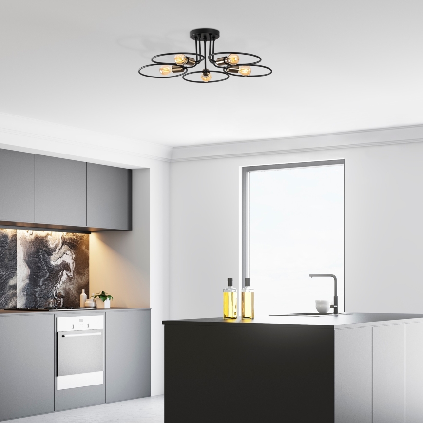 Candelabro montado à superfície CIRCLE 5xE27/40W/230V