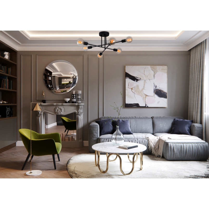 Candelabro montado à superfície FLOWER 6xE27/40W/230V