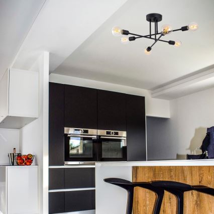 Candelabro montado à superfície FLOWER 6xE27/40W/230V