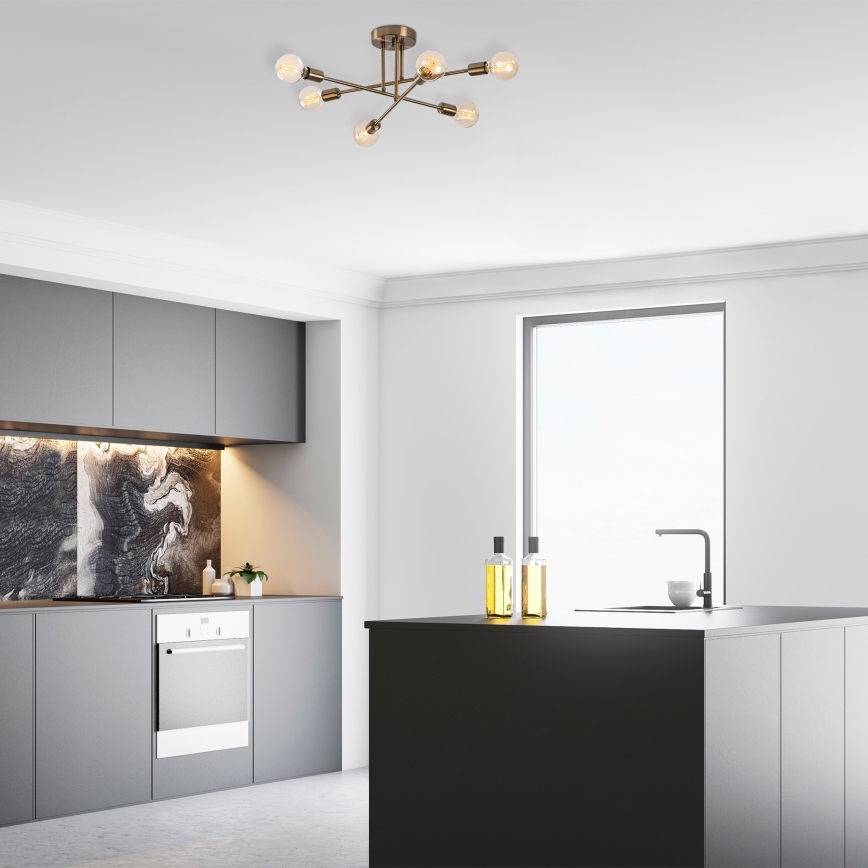 Candelabro montado à superfície FLOWER 6xE27/40W/230V