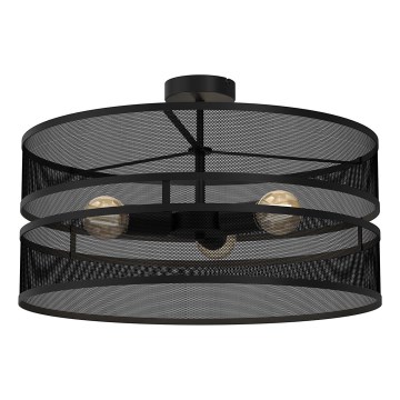 Candelabro montado à superfície GLUM 3xE27/60W/230V preto