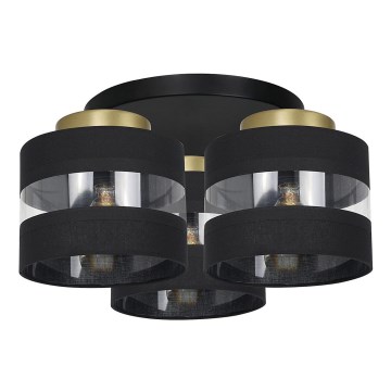 Candelabro montado à superfície HAVARD 3xE27/60W/230V preto/latão