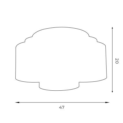 Candelabro montado à superfície HAVARD 3xE27/60W/230V preto/latão