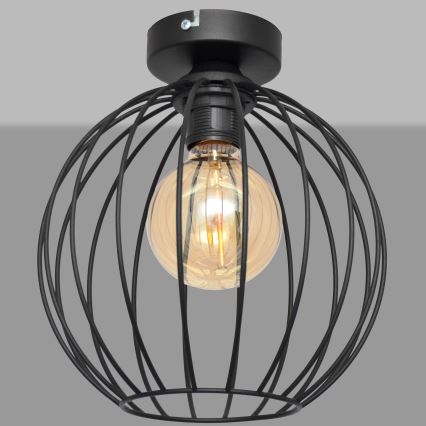 Candelabro montado à superfície MERCURE 1xE27/15W/230V d. 24 cm preto