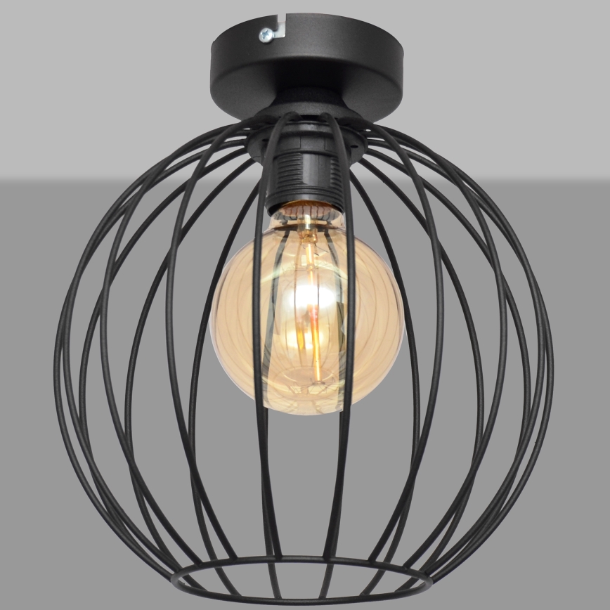 Candelabro montado à superfície MERCURE 1xE27/15W/230V d. 24 cm preto