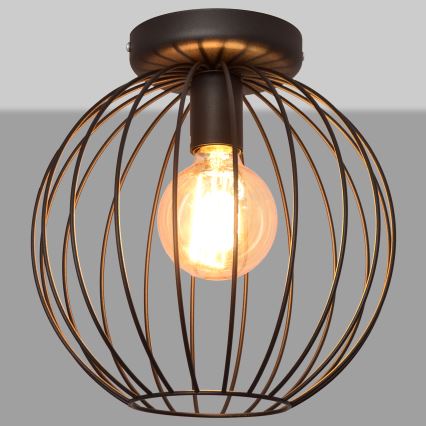 Candelabro montado à superfície MERCURE 1xE27/15W/230V d. 30 cm preto