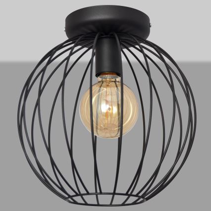 Candelabro montado à superfície MERCURE 1xE27/15W/230V d. 30 cm preto