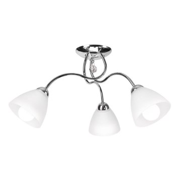 Candelabro montado à superfície MIRANDA 3xE27/60W/230V cromado brilhante