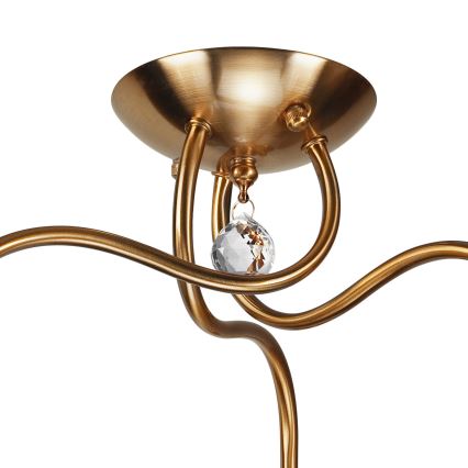 Candelabro montado à superfície MIRANDA 3xE27/60W/230V dourado