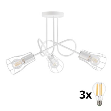 Candelabro montado à superfície OXFORD 3xE27/15W/230V branco