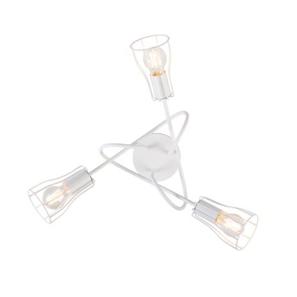 Candelabro montado à superfície OXFORD 3xE27/15W/230V branco