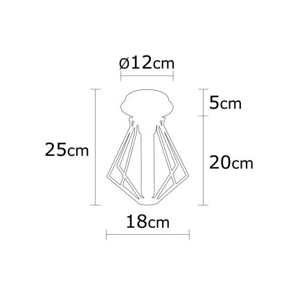 Candelabro montado à superfície OYLAT 1xE27/60W/230V