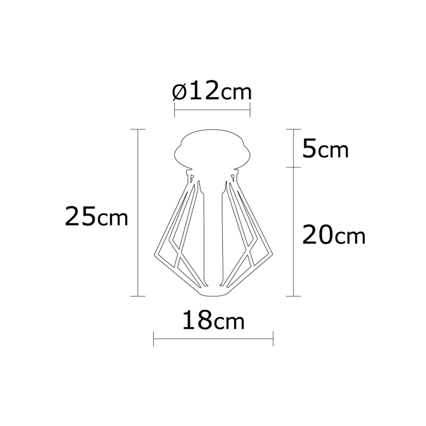 Candelabro montado à superfície OYLAT 1xE27/60W/230V