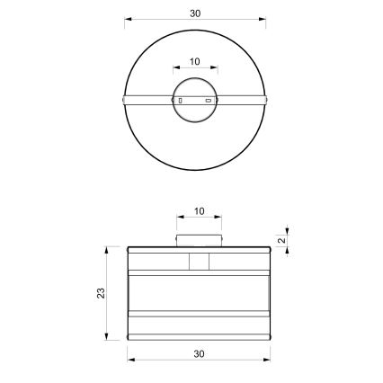 Candelabro montado à superfície RIM 1xE27/60W/230V preto/dourado
