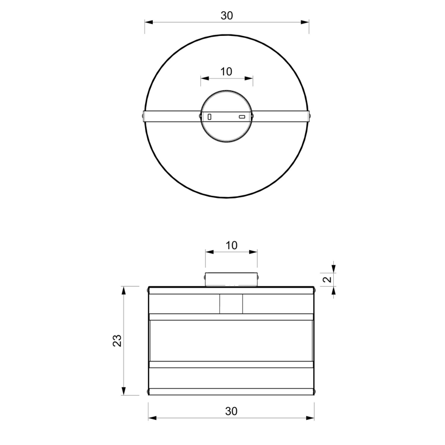Candelabro montado à superfície RIM 1xE27/60W/230V preto/dourado